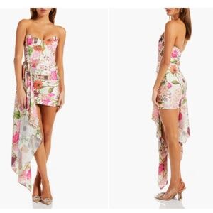 COPY - Katie May Chasing Dawn Floral Strapless Minidress